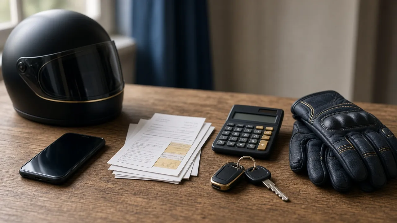 Courier checking tax calculations on a phone