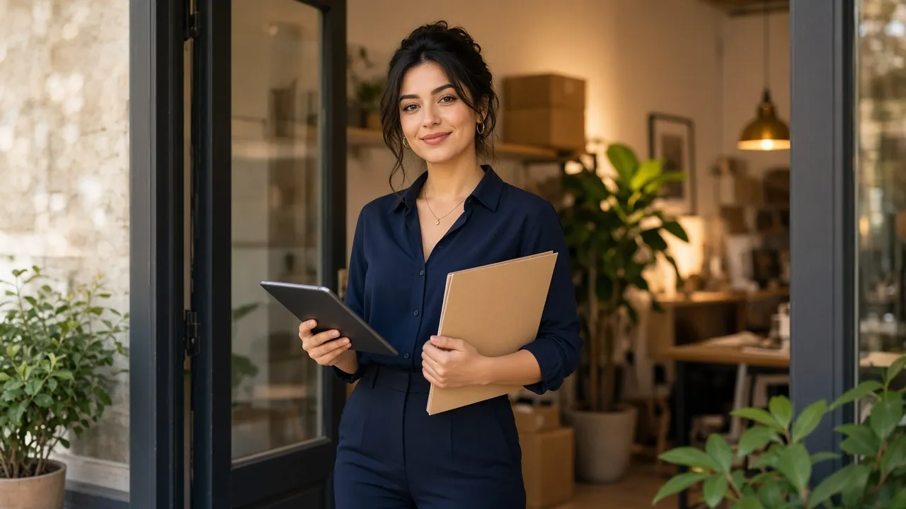 Entrepreneur preparing documents to open a sole proprietorship
