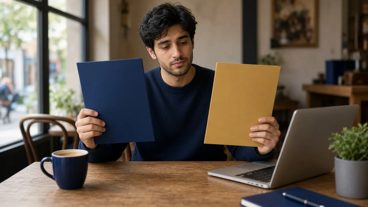 Entrepreneur comparing sole proprietorship and limited company