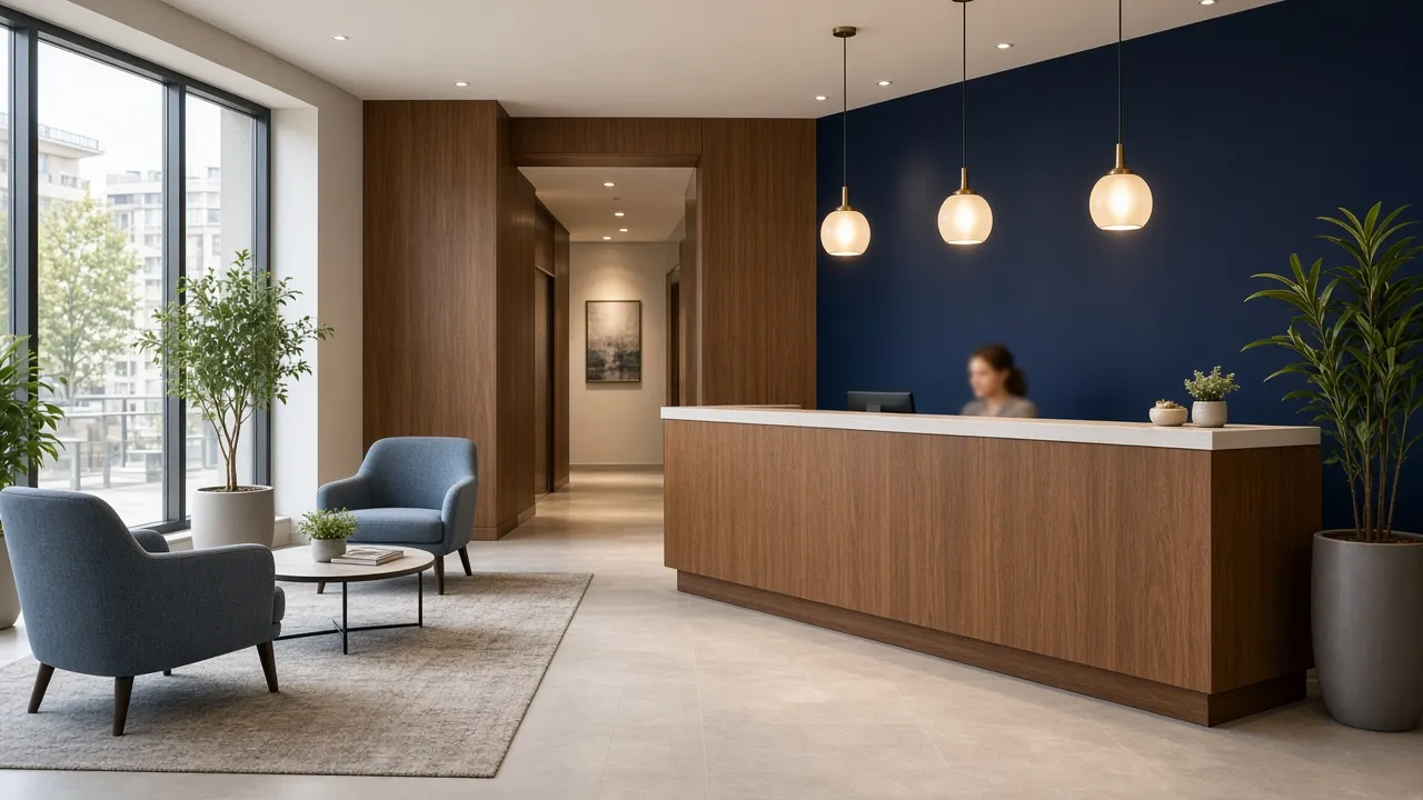 Accounting office reception area